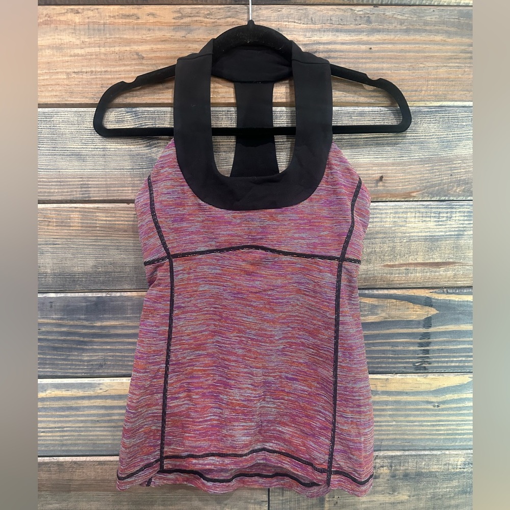 Lululemon Multicolor Halter Top with Black Accents
